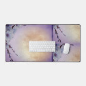 紫の花 デスクマット (キーボード&マウス)