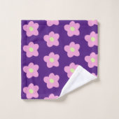 紫の花 バスタオルセット (ウォッシュタオル)