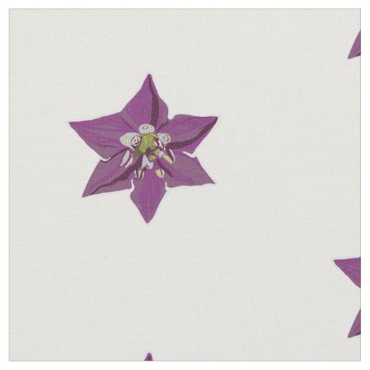 紫の花 ファブリック (クローズアップ)