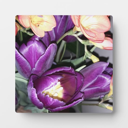 紫の花 フォトプラーク (正面)