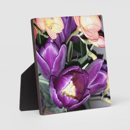 紫の花 フォトプラーク (正面)