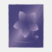 紫の花 フリースブランケット (正面)
