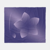 紫の花 フリースブランケット (正面(横))