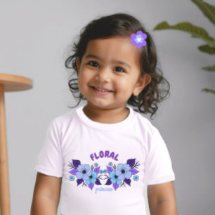紫の花 ベビーTシャツ