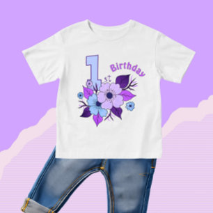 紫の花 ベビーTシャツ