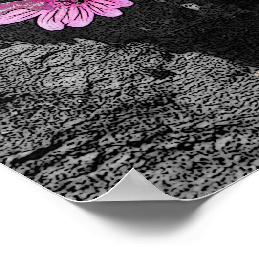 紫の花 ポスター (角)