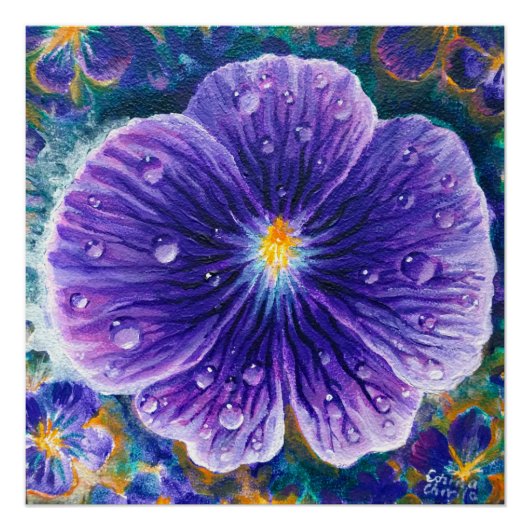 紫の花 ポスター (正面)