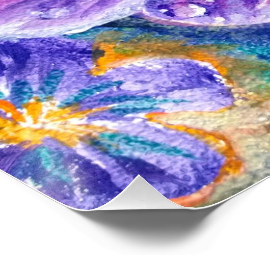 紫の花 ポスター (コーナー)