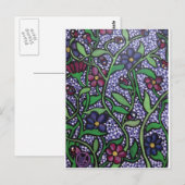 紫の花 ポストカード (正面/裏面)