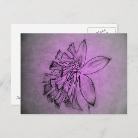 紫の花 ポストカード (正面/裏面)