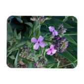 紫の花 マグネット (横)