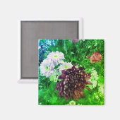 紫の花 マグネット (正面/裏面)