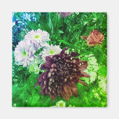 紫の花 マグネット (正面)