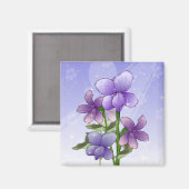 紫の花 マグネット (正面/裏面)