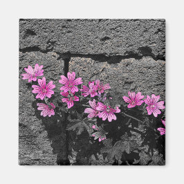 紫の花 マグネット