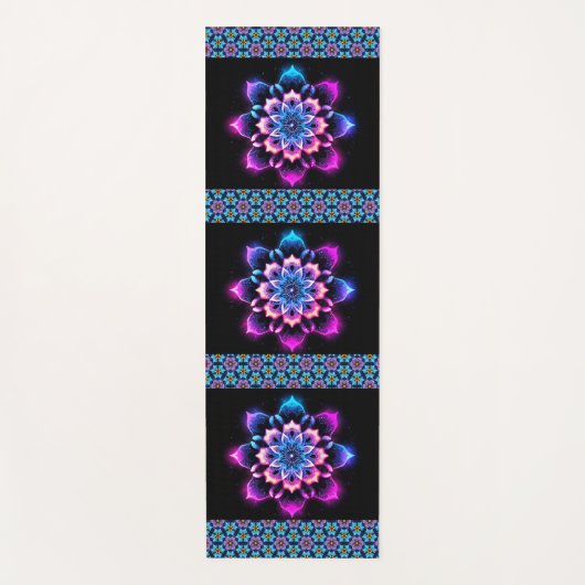 紫の花 ヨガマット (正面)