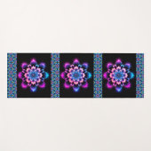 紫の花 ヨガマット (正面(横))