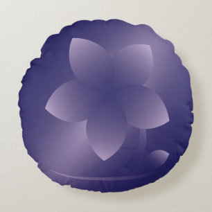 紫の花 ラウンドクッション