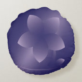 紫の花 ラウンドクッション (裏面)