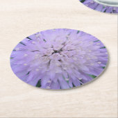 紫の花 ラウンドペーパーコースター (アングル)