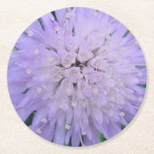 紫の花 ラウンドペーパーコースター (正面)