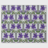 紫の花 ラッピングペーパー (フラット)