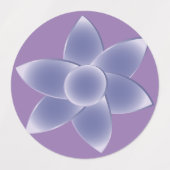 紫の花 ラベル (デザイン2)