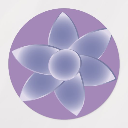 紫の花 ラベル (デザイン2)