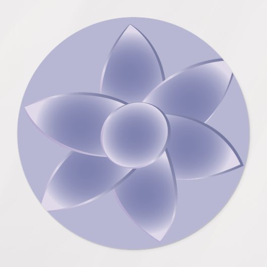 紫の花 ラベル (デザイン1)