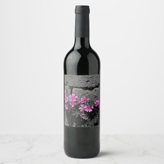 紫の花 ワインラベル (正面)