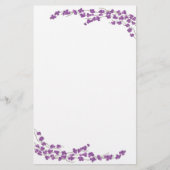紫の花 便箋 (正面)
