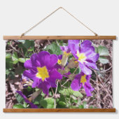 紫の花 吊り下げ型タペストリー (正面)