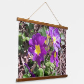 紫の花 吊り下げ型タペストリー (傾斜あり)