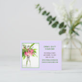 紫の花 名刺 (スタンド正面)