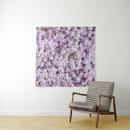 紫の花、夏の清新な背景 タペストリー (インサイチュ)