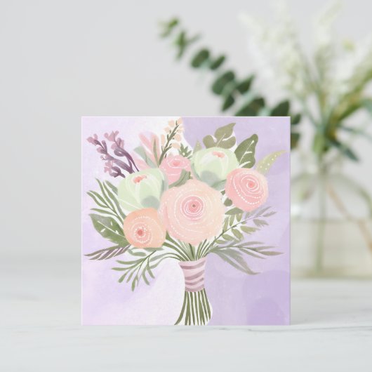 紫の花 招待状 (スタンド正面)