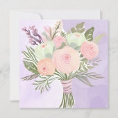 紫の花 招待状 (正面)