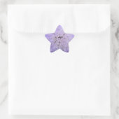 紫の花 星シール (バッグ)
