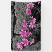 紫の花 横断幕 (縦)