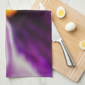 紫の花、紫の白 キッチンタオル (四つ折り)