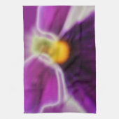 紫の花、紫の白 キッチンタオル (縦)