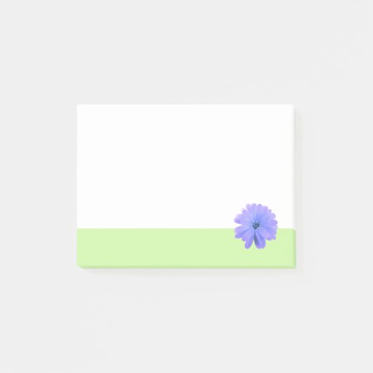 紫の花 緑の縁 ポストイット (正面)