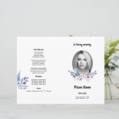 紫の花 |葬儀プログラムテンプレート (スタンド正面)