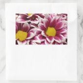 紫の花 長方形シール (バッグ)