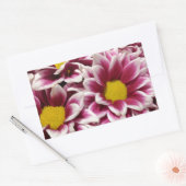 紫の花 長方形シール (封筒)