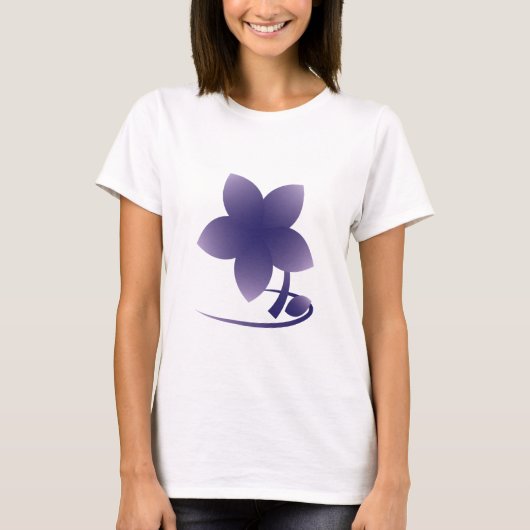 紫の花 - nb tシャツ (正面)