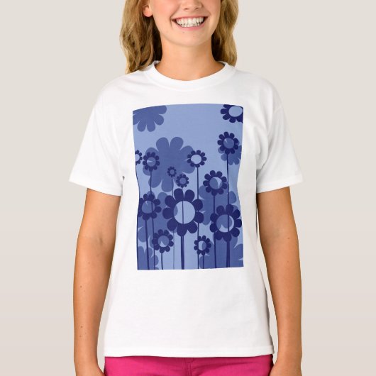 紫の花 Tシャツ (正面)