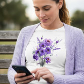 紫の花 Tシャツ