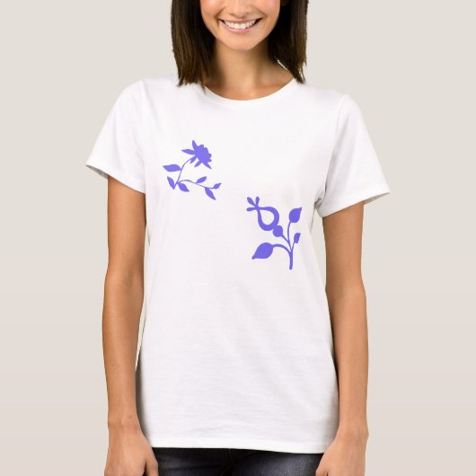 紫の花 Tシャツ (正面)