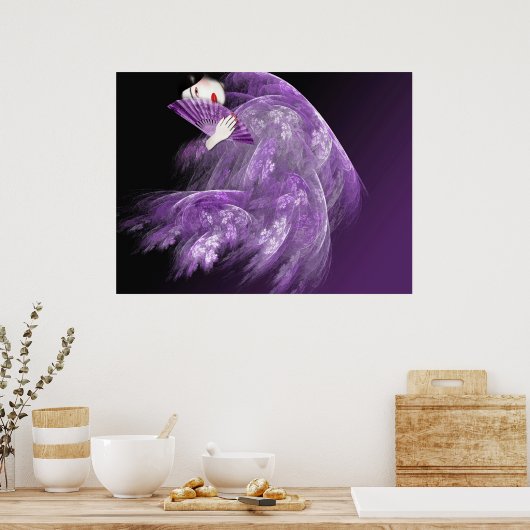 紫の芸者 ポスター (キッチン)